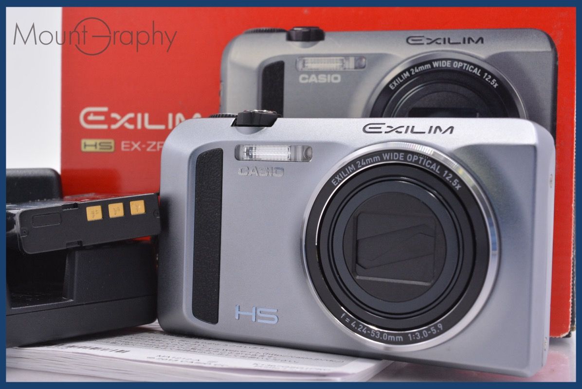 カシオ CASIO EXILIM EX-ZR400 12.5x 元箱、バッテリー、充電器、取扱