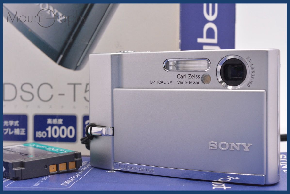 SONY CyberShot DSC-T50 (良品） ☆良品☆ ソニー SONY Cyber-shot DSC-T50 3x 元箱、バッテリー、取扱