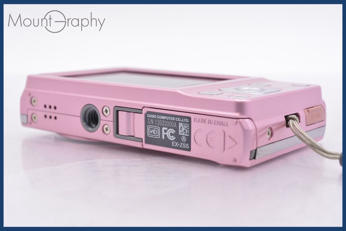 お値下げ中　CASIO ピンクデジカメと充電器　説明書付き カシオ CASIO EXILIM EX-ZS5 5x 元箱、バッテリー、取扱説明書付属