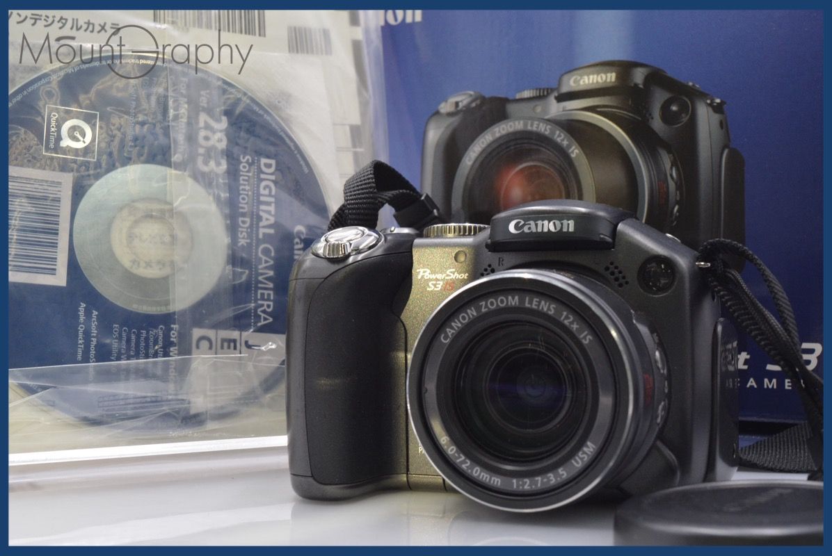 キヤノン Canon PowerShot S3 IS 単三電池仕様 元箱、取扱説明書、前