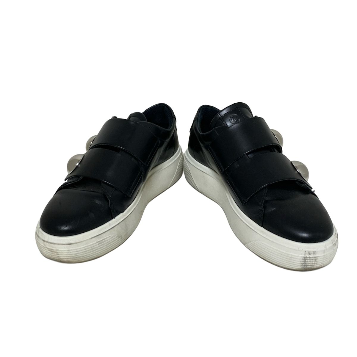 ECCO(エコー) スニーカー 36 レディース - 黒 ベルクロ レザー - メルカリ