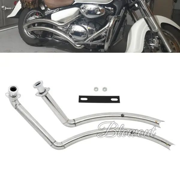 イントルーダークラシック400 ステンレス製クロームマフラー ケンテック KENTEC（ケンテック） ローライダー2IN1マフラー 90Φ イントルーダー
