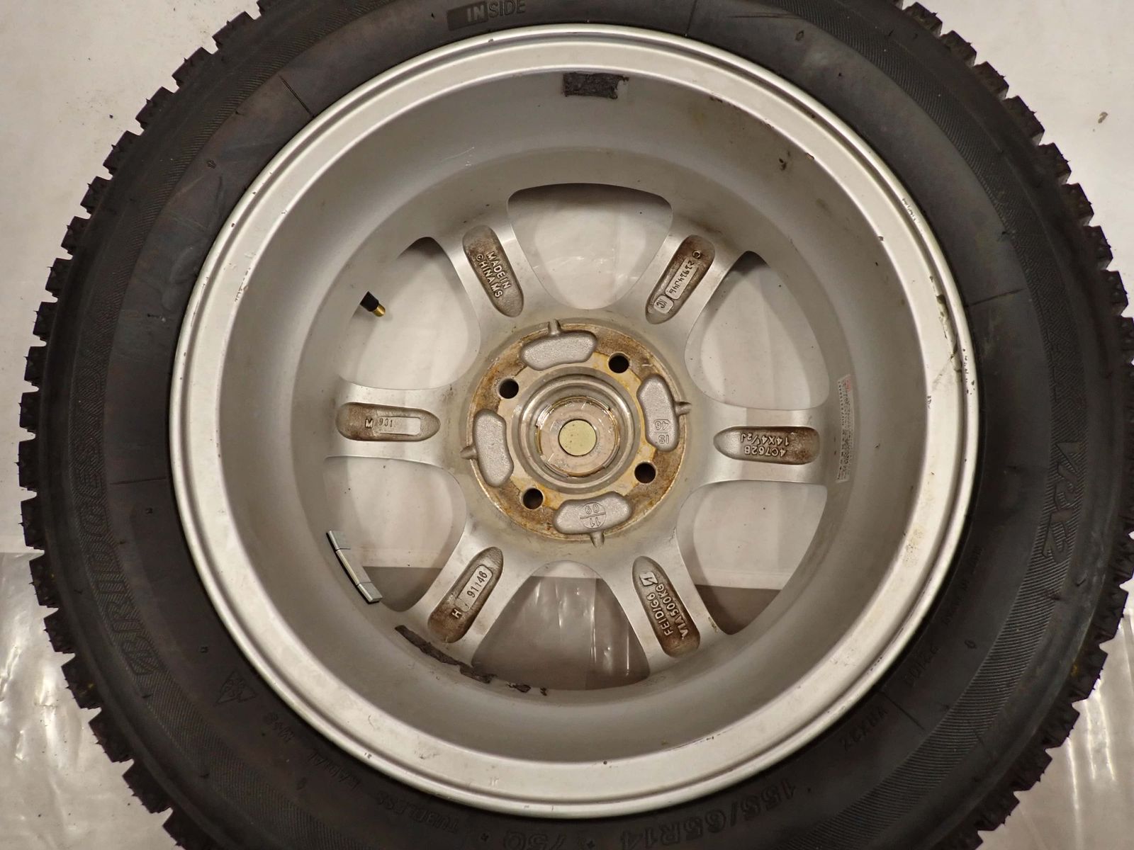  冬 製 4本SET 会社宛 155 65 R 14 4 5 J 75 Q ブリヂストン ブリザック VRX 2 アルミ ウェイク スペーシア モコ NO D 6951 14インチ タイヤ ホイールセット