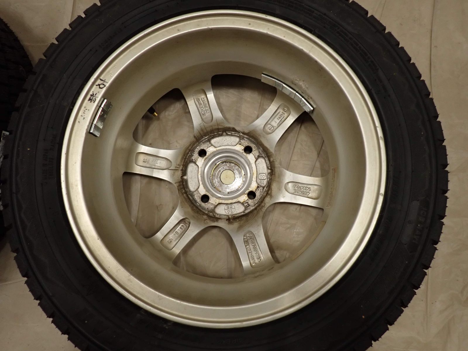  冬 製 4本 会社宛 155 65 R 14 4 5 J 75 Q グッドイヤー アイスナビ 8 アルミ N BOX スペーシア ウェイク モコ NO D 6864 14インチ タイヤ ホイールセット