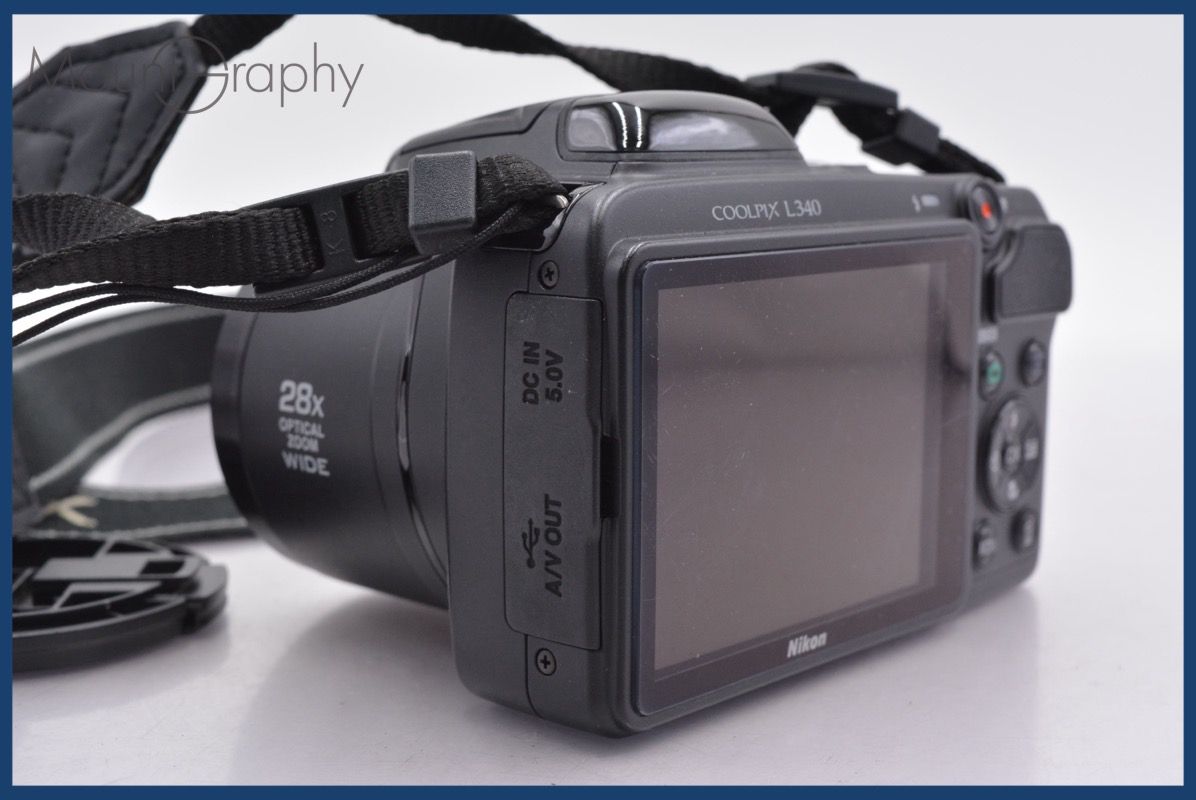 ☆極上美品☆ ニコン Nikon COOLPIX L340 28x 単三電池仕様 前キャップ