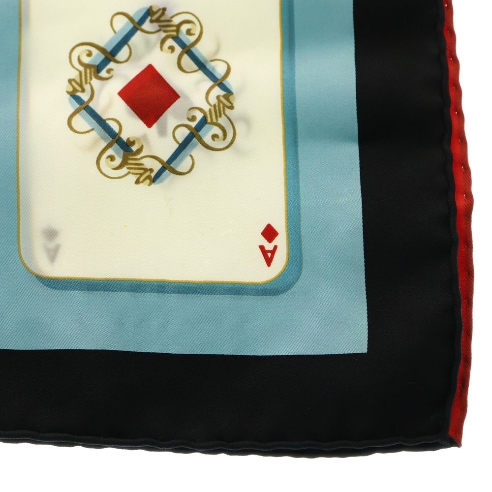 HERMES (エルメス) カレ90 ジュドゥ カルト シルクスカーフ トランプ柄