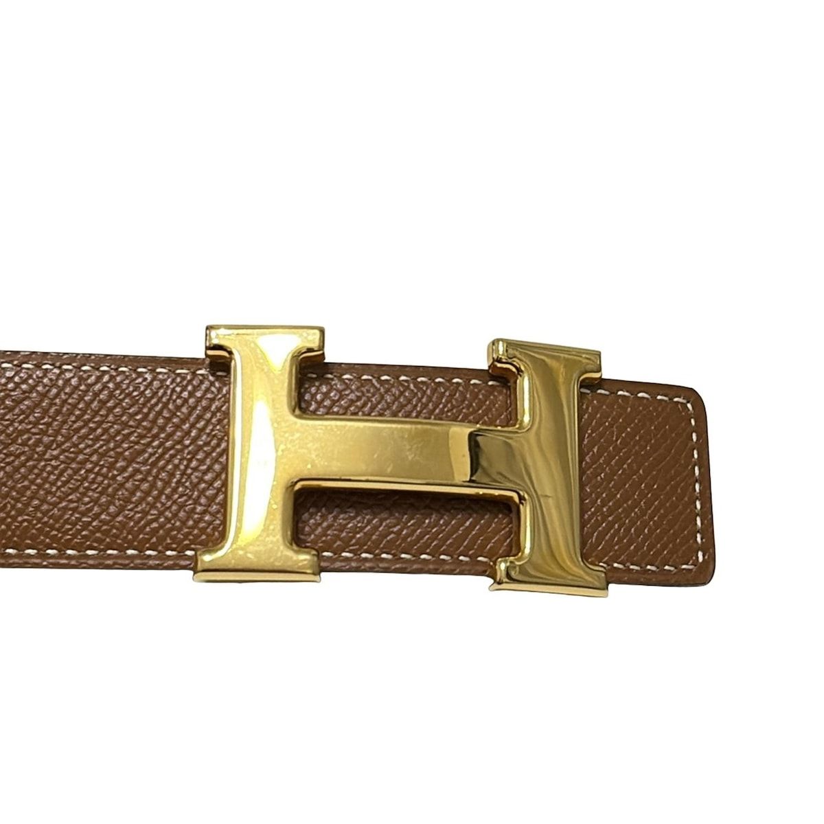 HERMES(エルメス) ベルト 68 Hベルト ブラウン リバーシブル レザー