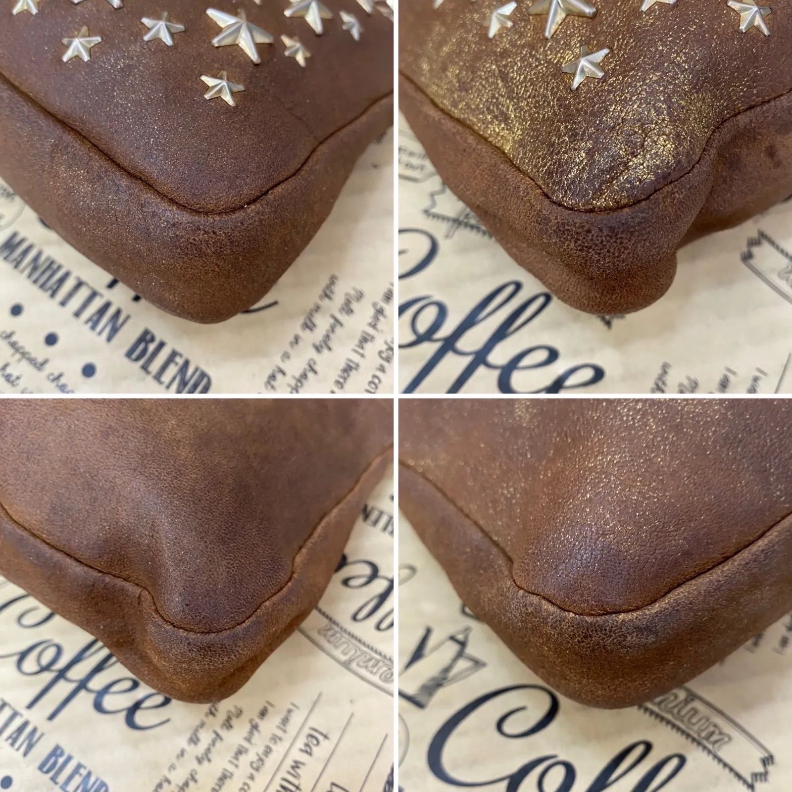 ジミーチュウ ハンド クラッチ セカンドバッグ ポーチ スタースタッズ