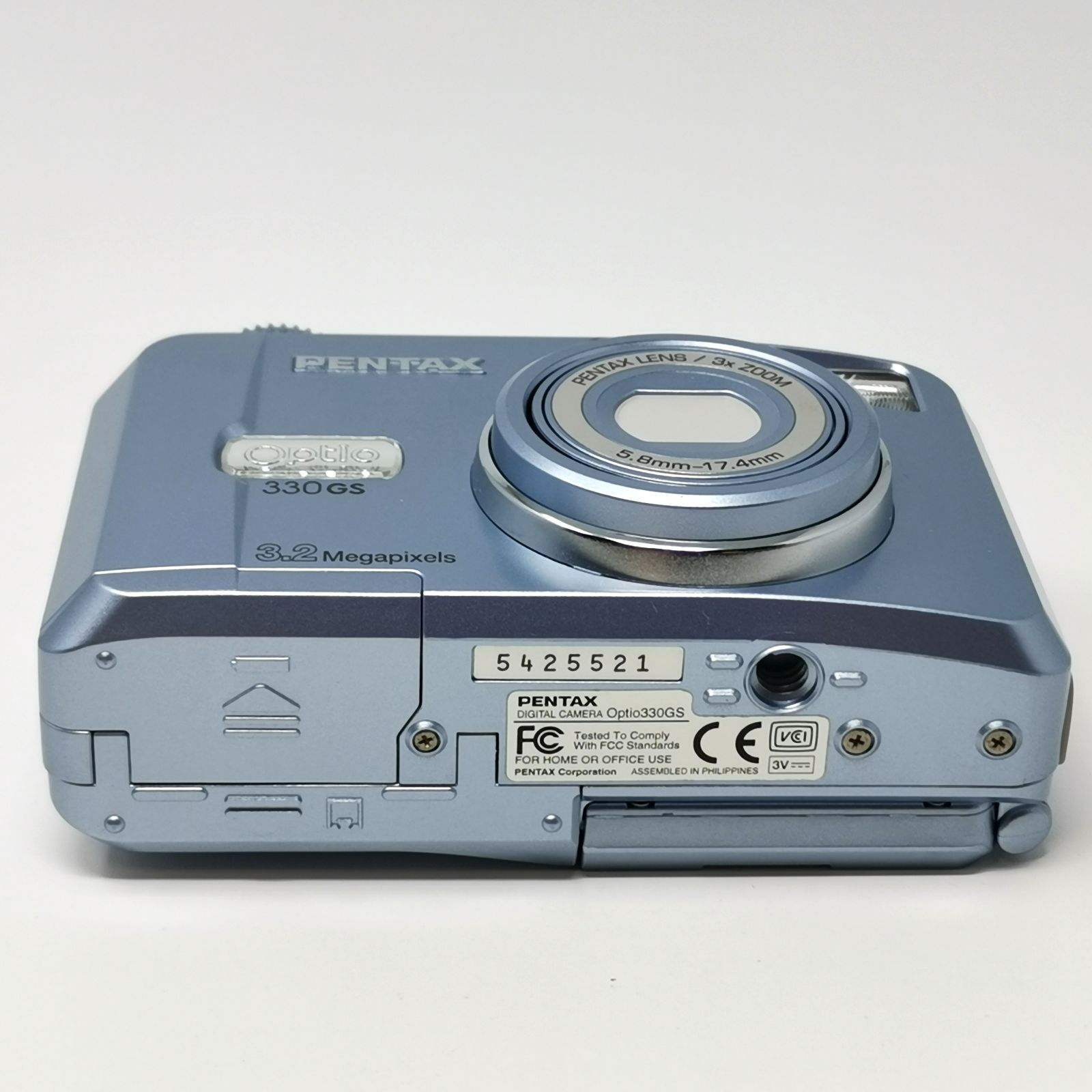 ✨３D撮影モード有✨PENTAX Optio 330GS 【美品】3Dビュワー付 ペンタックス Optio 330GS デジカメ スカイブルー 電池式 3Dイメージ