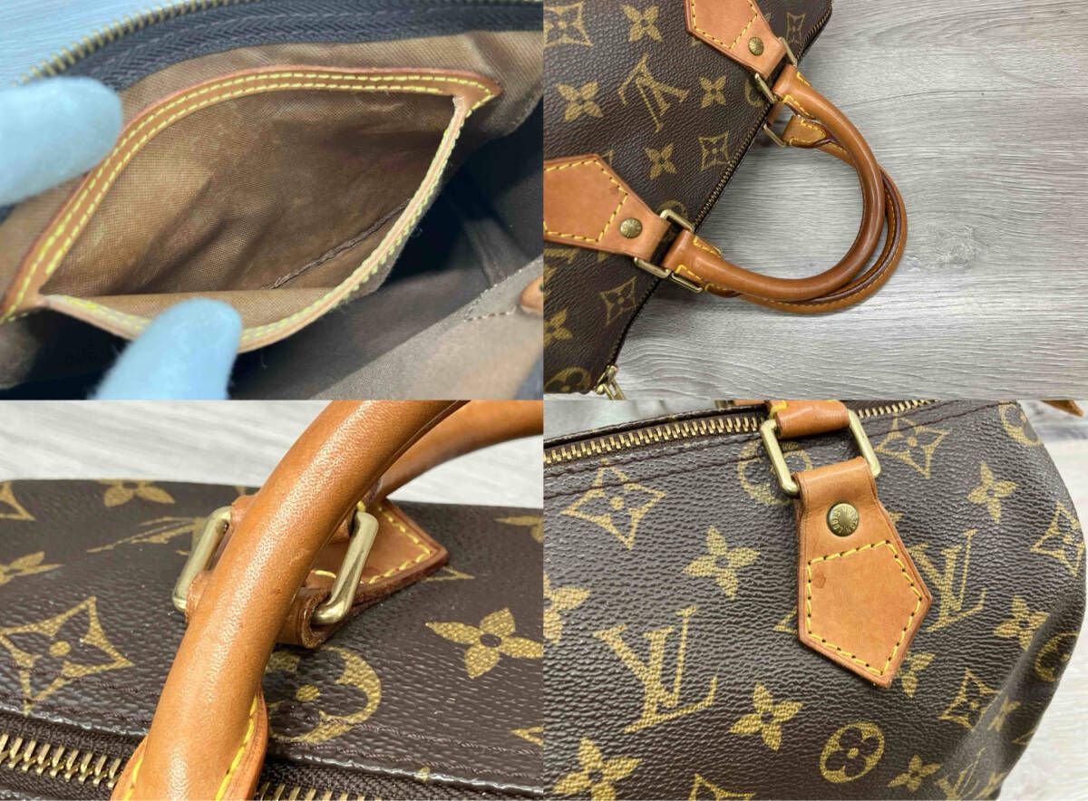 鑑定書付) LOUIS VUITTON／モノグラム スピーディ25 バッグ - メルカリ