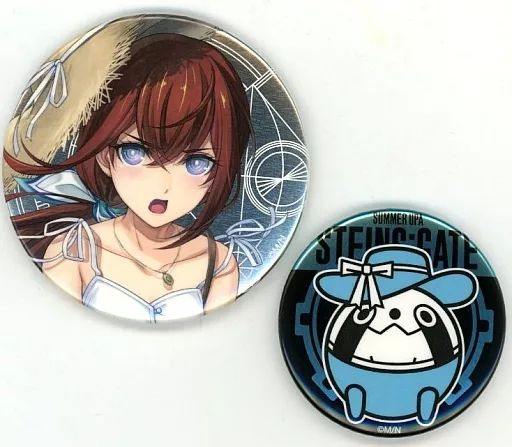 中古】バッジ・ピンズ 牧瀬紅莉栖＆うーぱ(夏ver./バストアップ