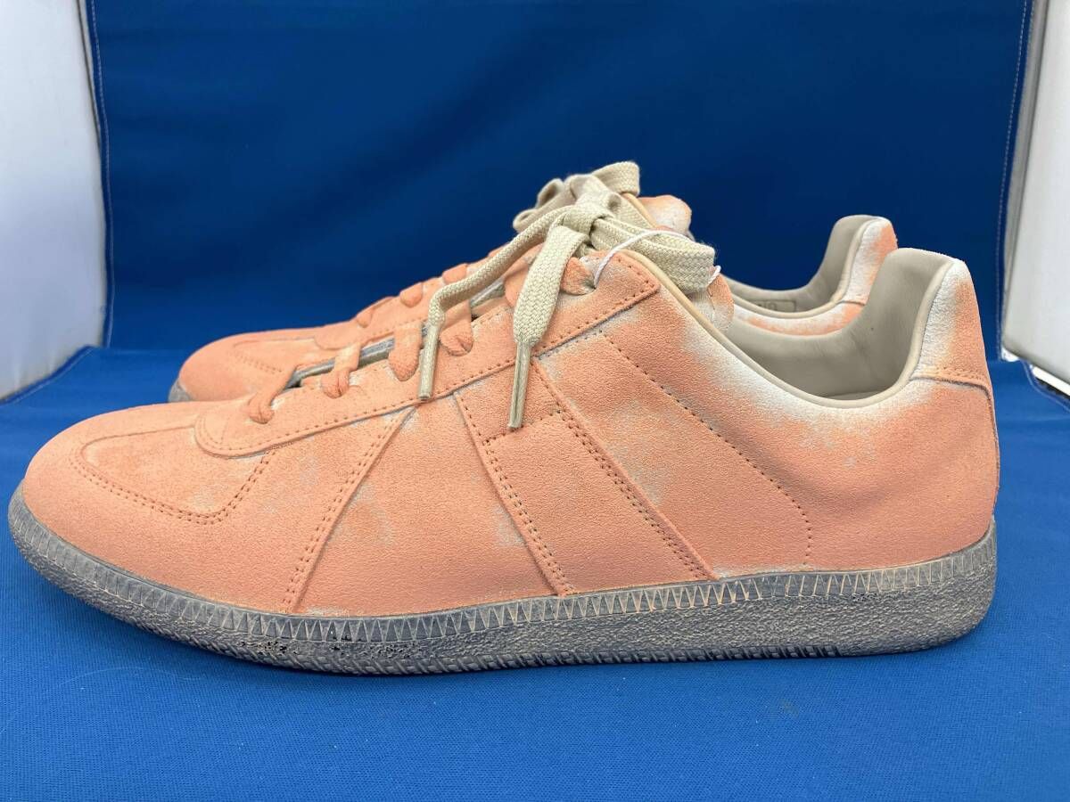 通年 Maison Margiela メゾンマルジェラ マルジェラ スニーカー P 1872 牛革 レザーシューズ オレンジ サイズ40 24 5～25 5相当