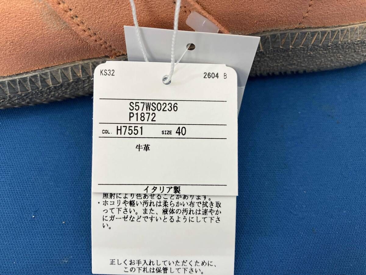  通年 Maison Margiela メゾンマルジェラ マルジェラ スニーカー P 1872 牛革 レザーシューズ オレンジ サイズ40 24 5～25 5相当 スニーカー 靴