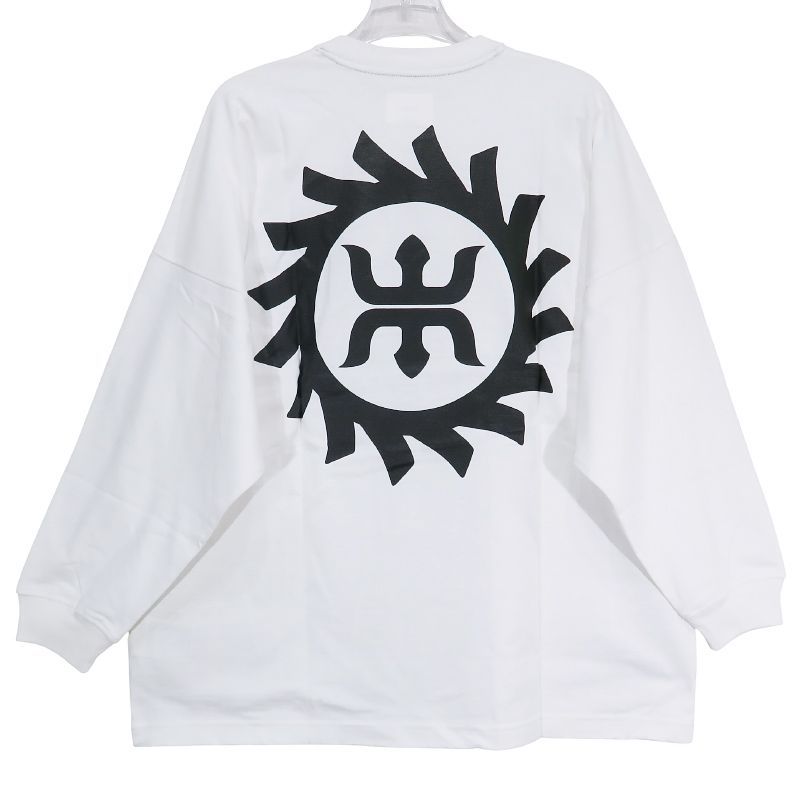 新品同様 WTAPS ダブルタップス 24SS OBJ 04/LS/COTTON.MON 241ATDT-CSM19 ロングスリーブ Tシャツ コットン ホワイト 紋 ロンT カットソー 長袖 サイズ02(M) decz