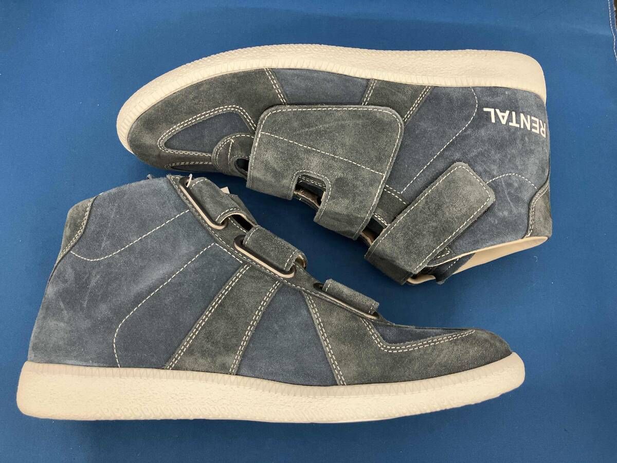  通年 Maison Margiela メゾンマルジェラ マルジェラ スニーカー P 2001 ハイカット スエード サイズ40 24 5～25 5 ネイビー スニーカー 靴