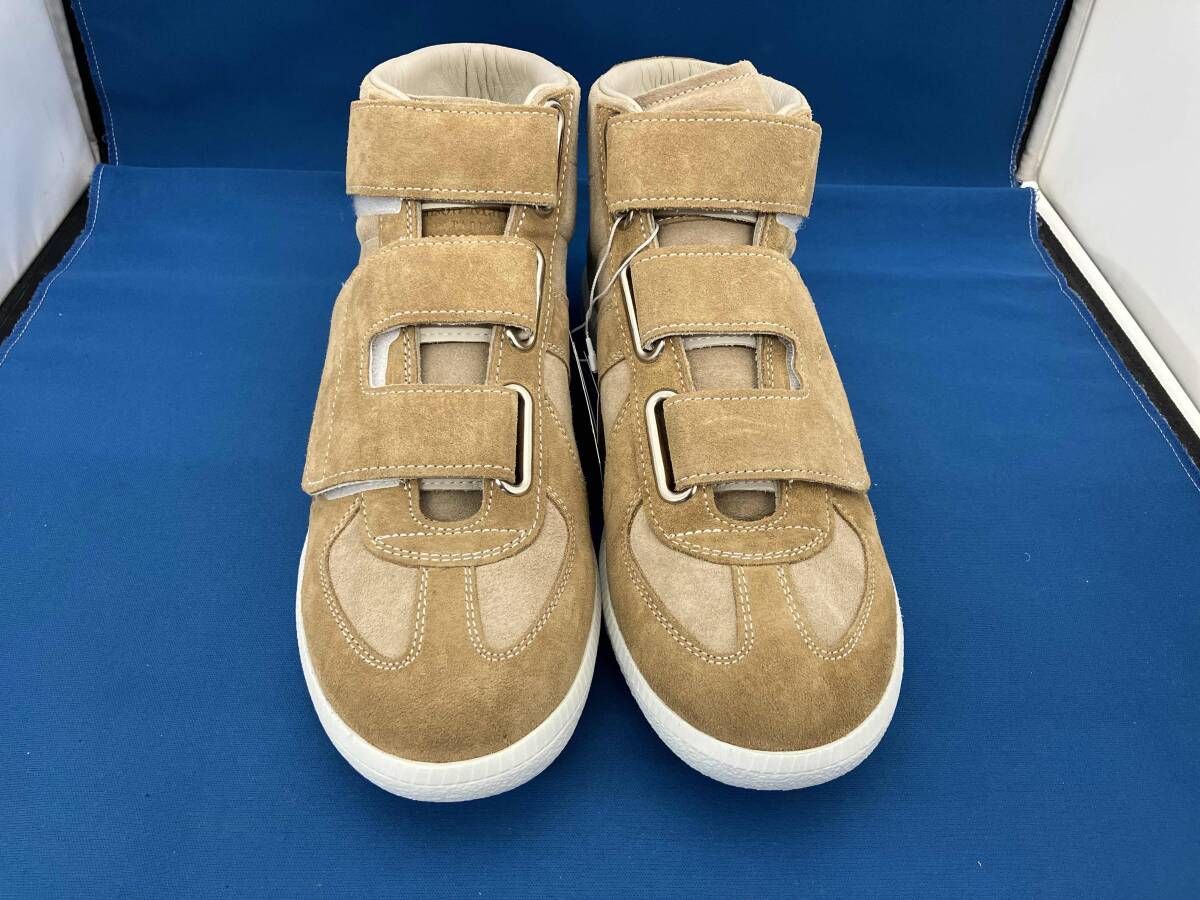 通年 Maison Margiela メゾンマルジェラ マルジェラ スニーカー P 2001 ハイカット スエード サイズ41 25.5～26.0 ベージュ