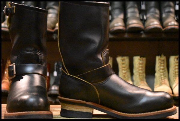 7 5 D 19年 レッドウィング 9268 エンジニア 黒 ブラック クローンダイク スチールトゥ プルオン ブーツ redwing FK 267