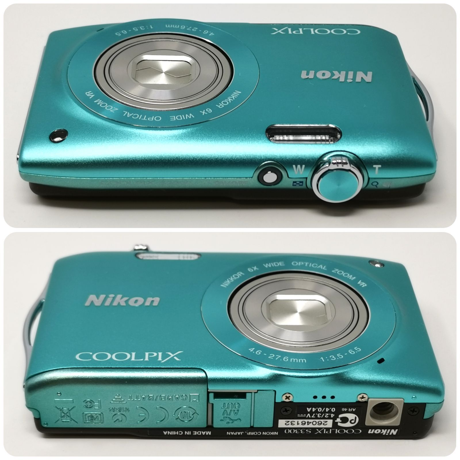 Nikon COOLPIX s3300 デジタルカメラ 動作確認済み Nikon COOLPIX s3300 水色 コンパクトデジタルカメラ 動作確認 Nikon
