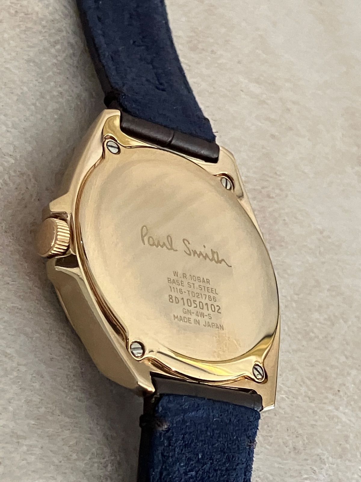 稼働☆ポールスミス ゴールド系文字盤 デイト メンズQZ腕時計 - メルカリ