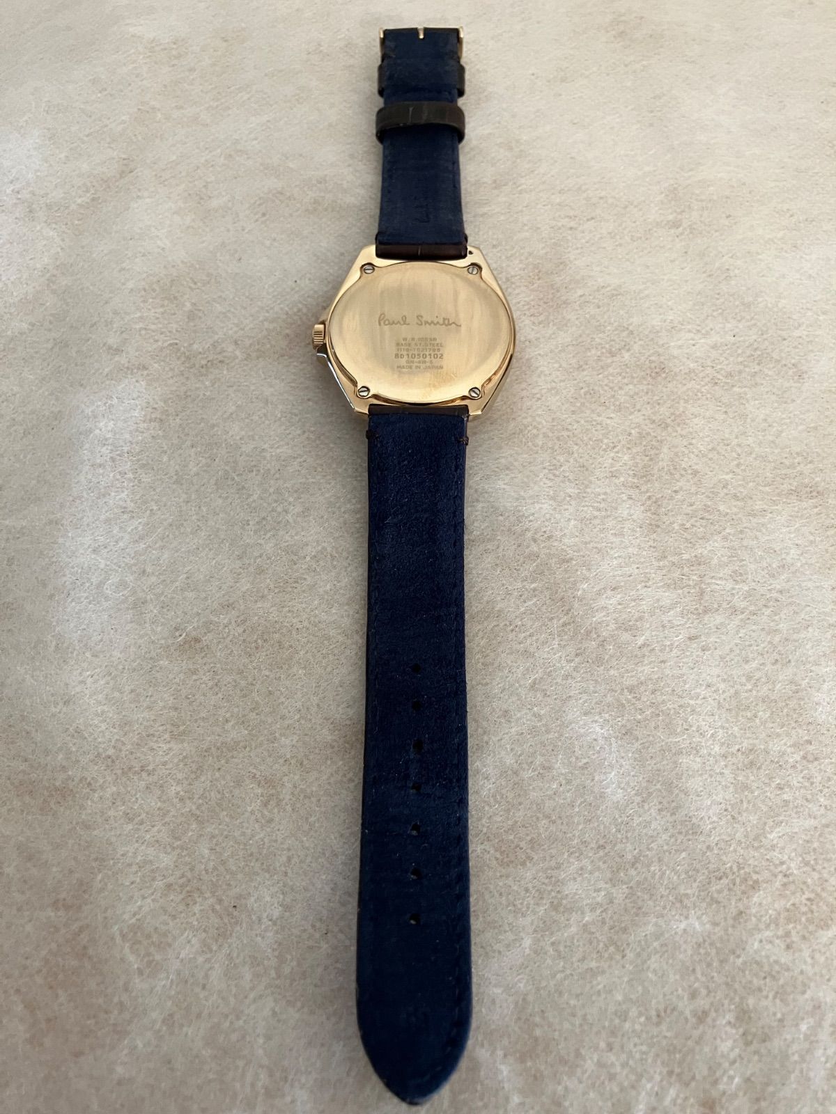 稼働☆ポールスミス ゴールド系文字盤 デイト メンズQZ腕時計 - メルカリ