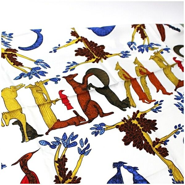 エルメススカーフ カレ90/柄名: ロシアのアルファベット HERMES エルメス スカーフ カレ90 ANIMAL ALPHABET 動物アルファベット