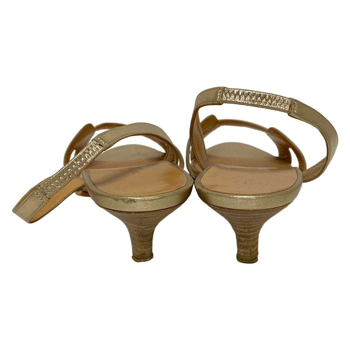 HERMES(エルメス) サンダル 39 レディース - ゴールド アウトソール張