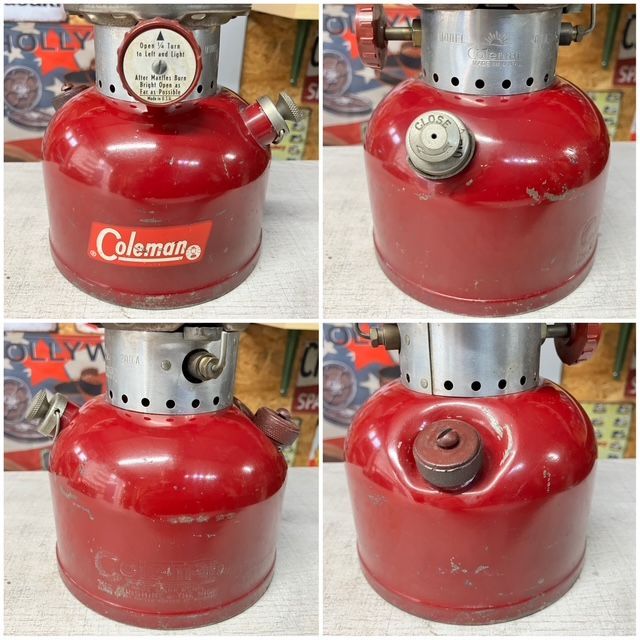 コールマン Coleman ランタン 1962年2月 200A バーガンディー 美品