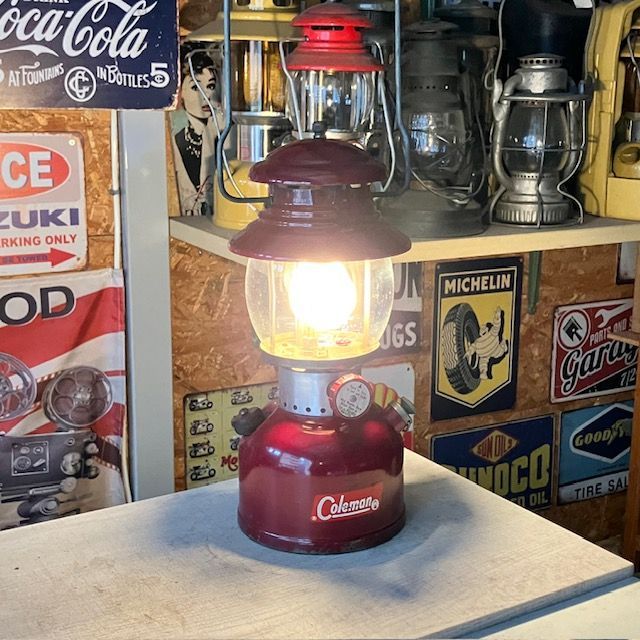 コールマン Coleman ランタン 1962年2月 200A バーガンディー 美品