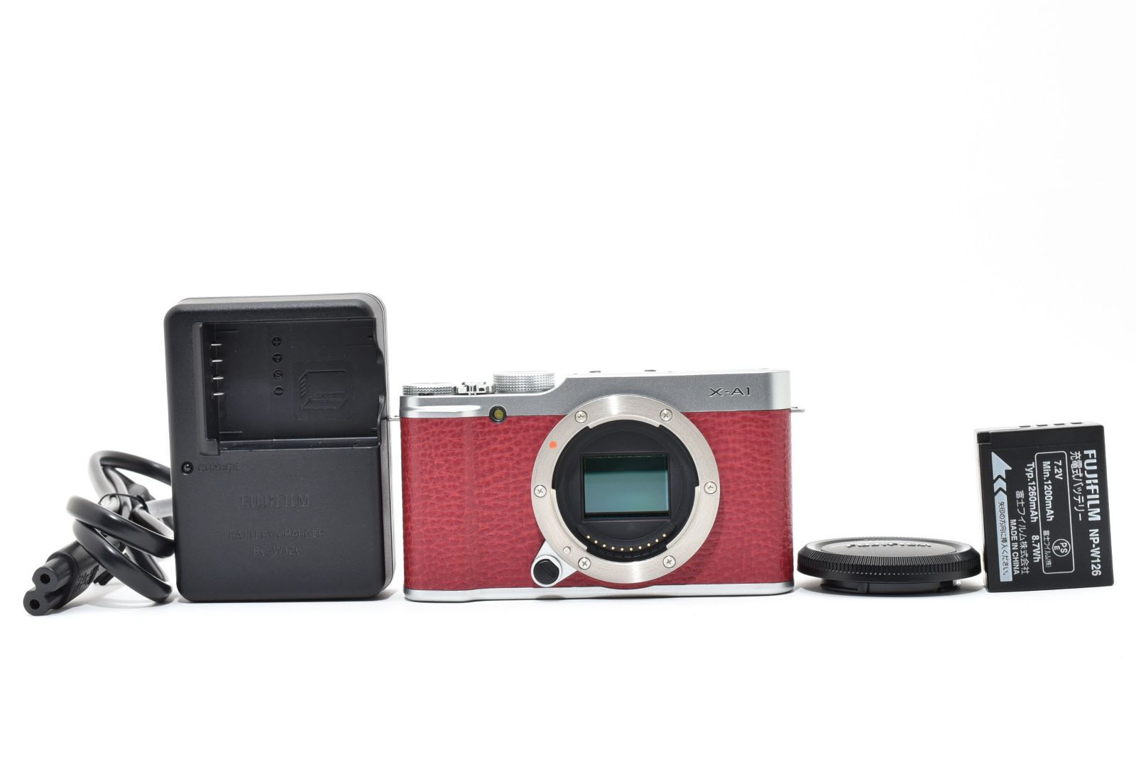 ☆美品☆ 富士フィルム FUJIFILM X-A1 レッド ボディ ミラーレス一眼