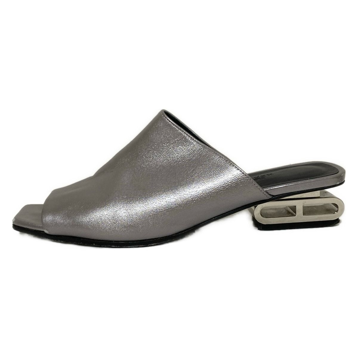 HERMES(エルメス) ミュール 38 レディース - シルバー シルバー金具