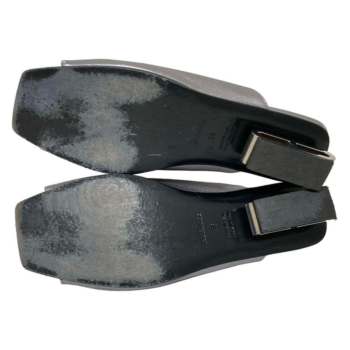 HERMES(エルメス) ミュール 38 レディース - シルバー シルバー金具