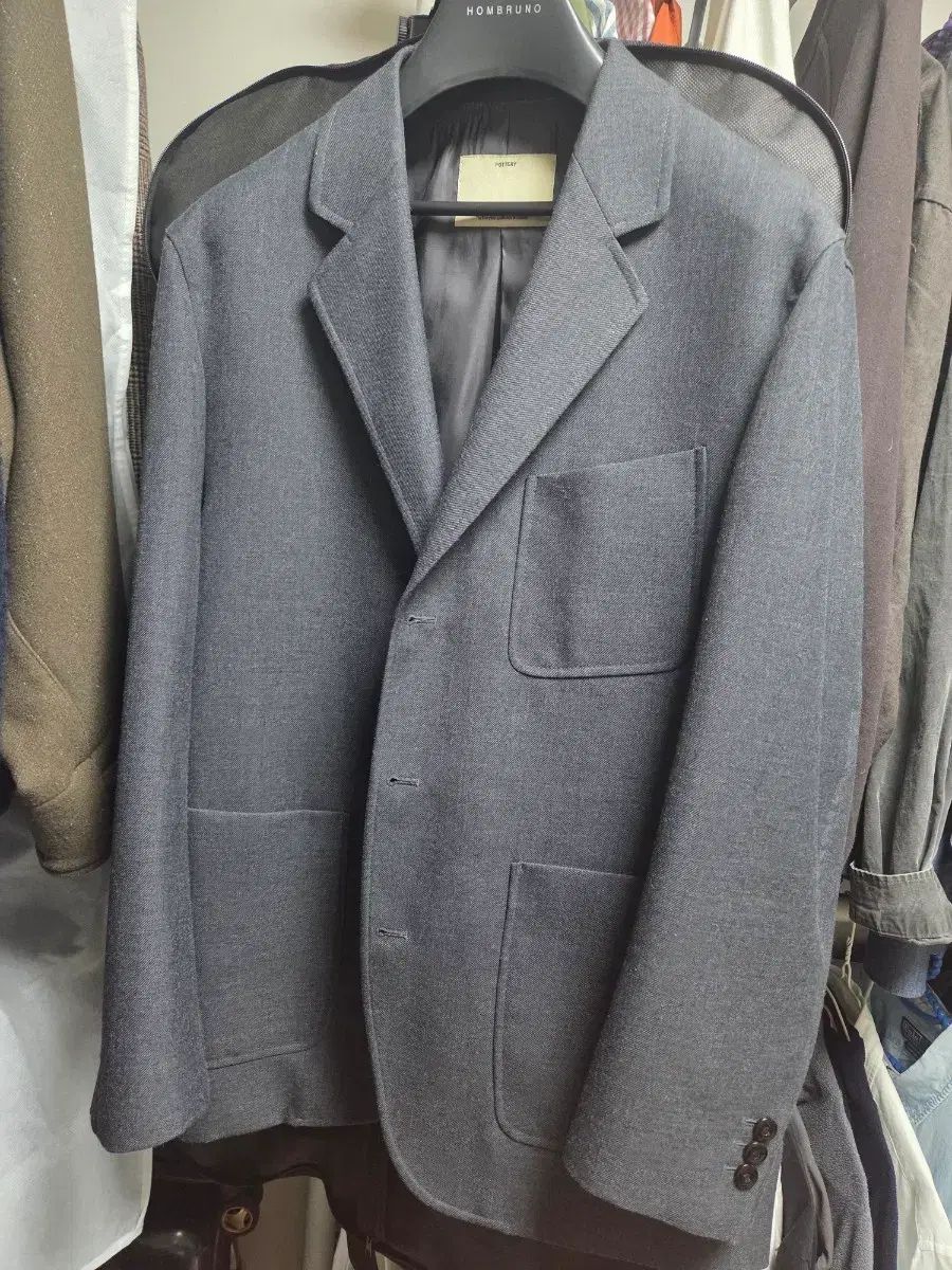ポッタリー ウールスポーツ ダーク グレー ジャケット3 ズボン4