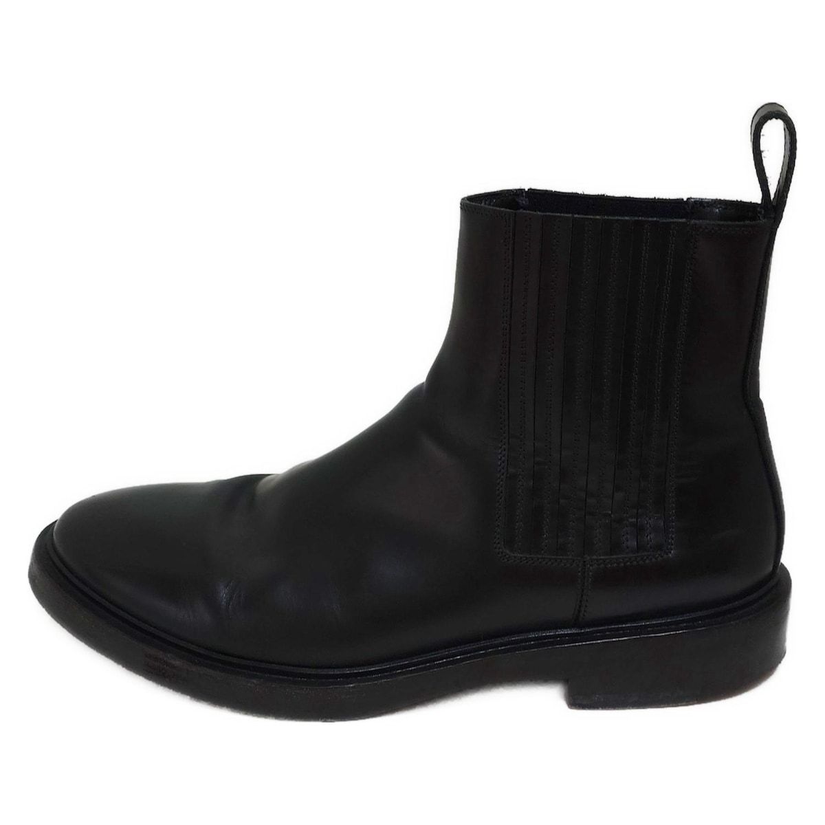 BALENCIAGA バレンシアガ ショートブーツ 43 メンズ サイドゴア チェルシーブーツ 483522 黒 2017AW レザー