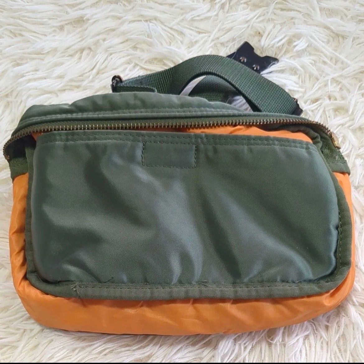 PORTER 吉田カバン ポーター TANKER ボディバッグ ナイロン カーキ 新型 極美品 ポーター タンカー ウエストバッグ ボディバッグ カーキ