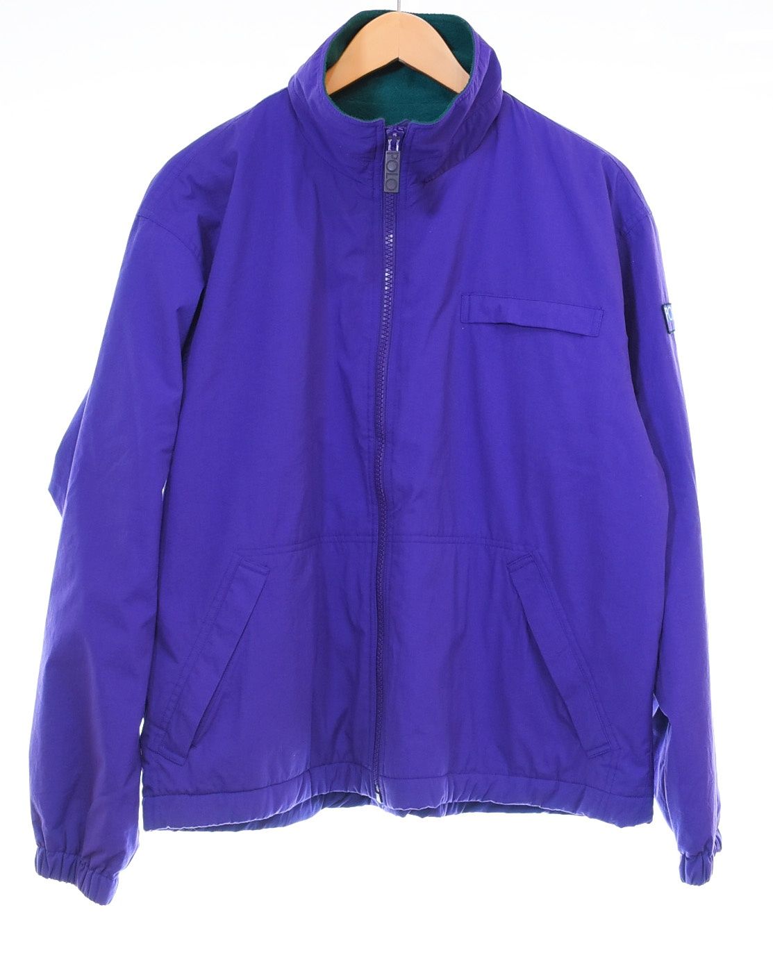 ラルフローレン RalphLauren 90 s POLO SPORT シェルド シンチラ ジャケット ナイロン フリース パープル Sサイズ 103 MT 3473