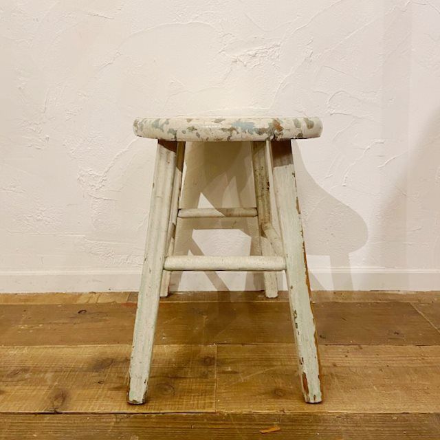 アメリカ ヴィンテージ スツール シャビー 飾り棚 アメリカン家具 店舗