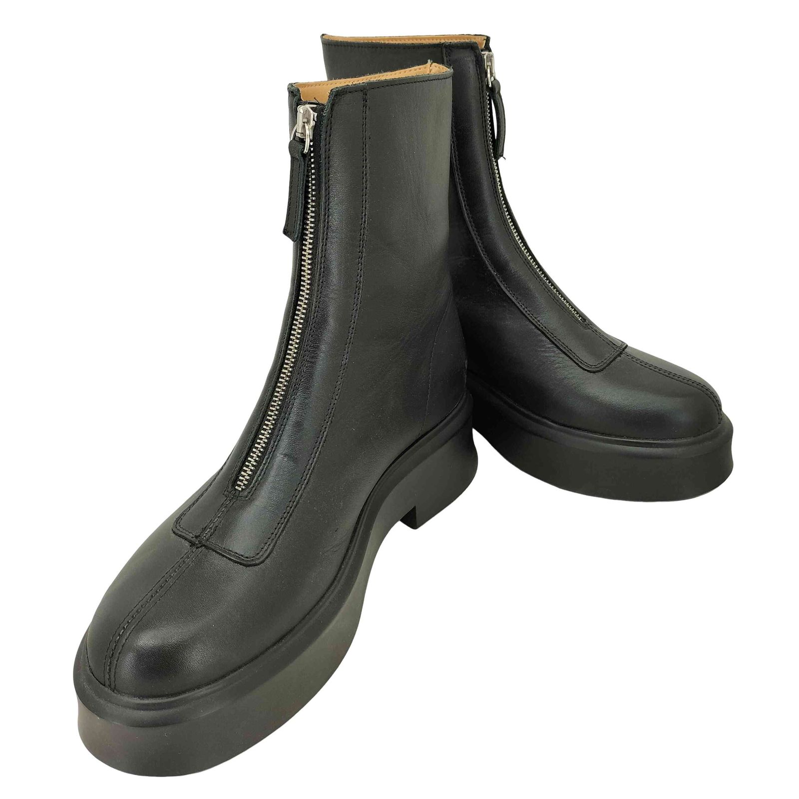 スティーブマデン STEVE MADDEN Jones アンクル フロントジップ レザーロングブーツ メンズ US 10