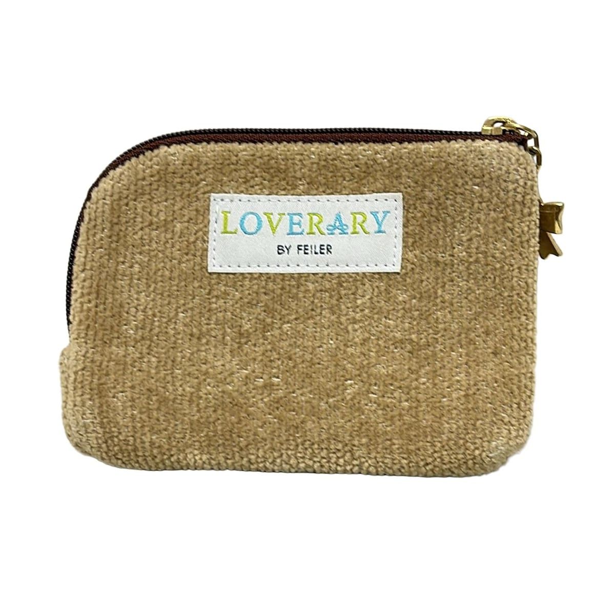 FEILER フェイラー コインケース ブラウン アイボリー マルチ 刺繍 L字ファスナー クマ LOVERARY
