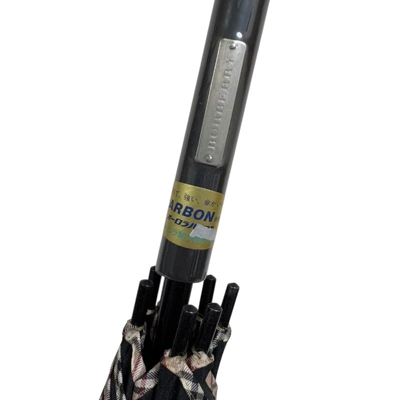 未使用級】BURBERRY バーバリー 雨傘 ブラック 騎士総柄 ノバチェック