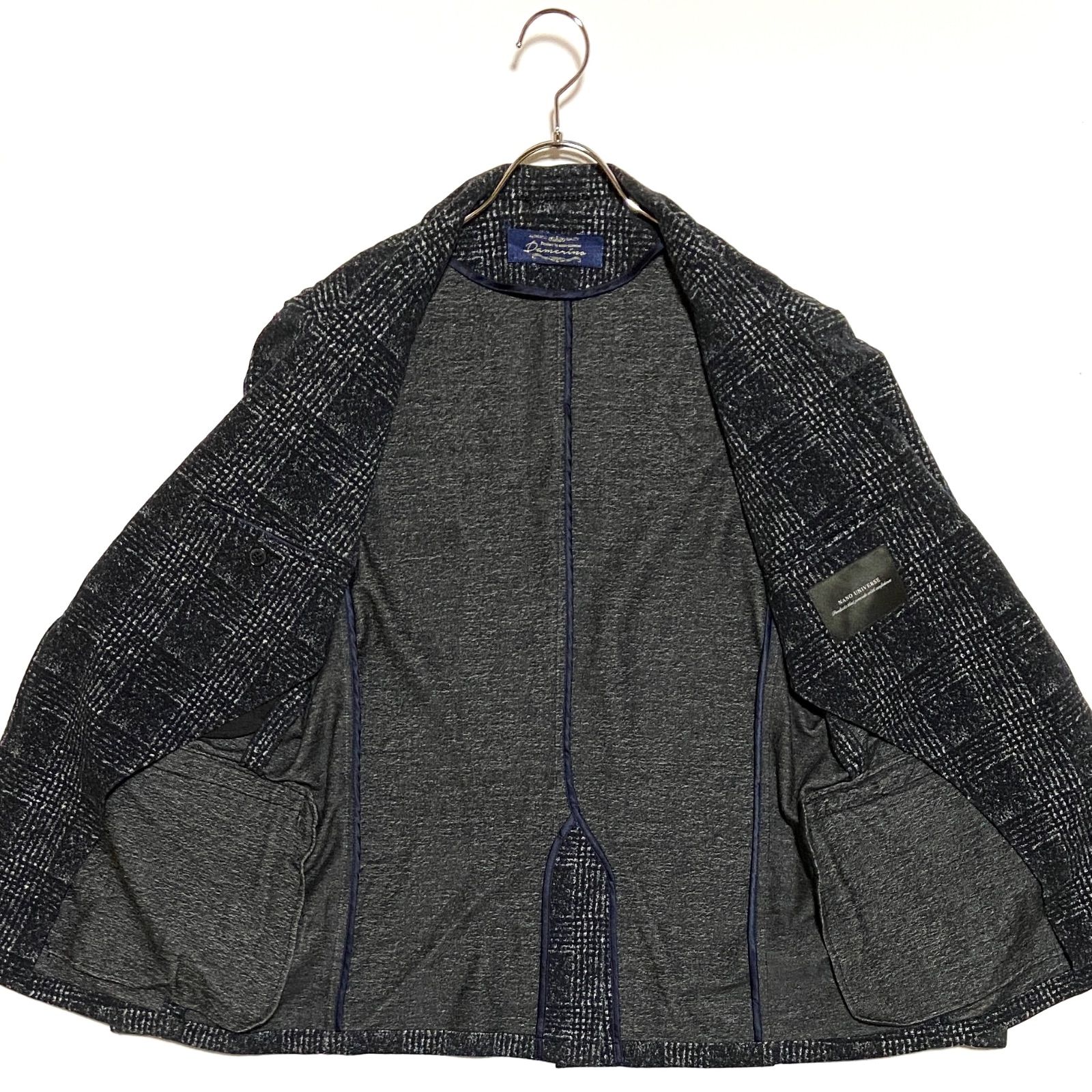 ナノユニバース ダメリーノ CARREMAN セットアップスーツ ダークグレー