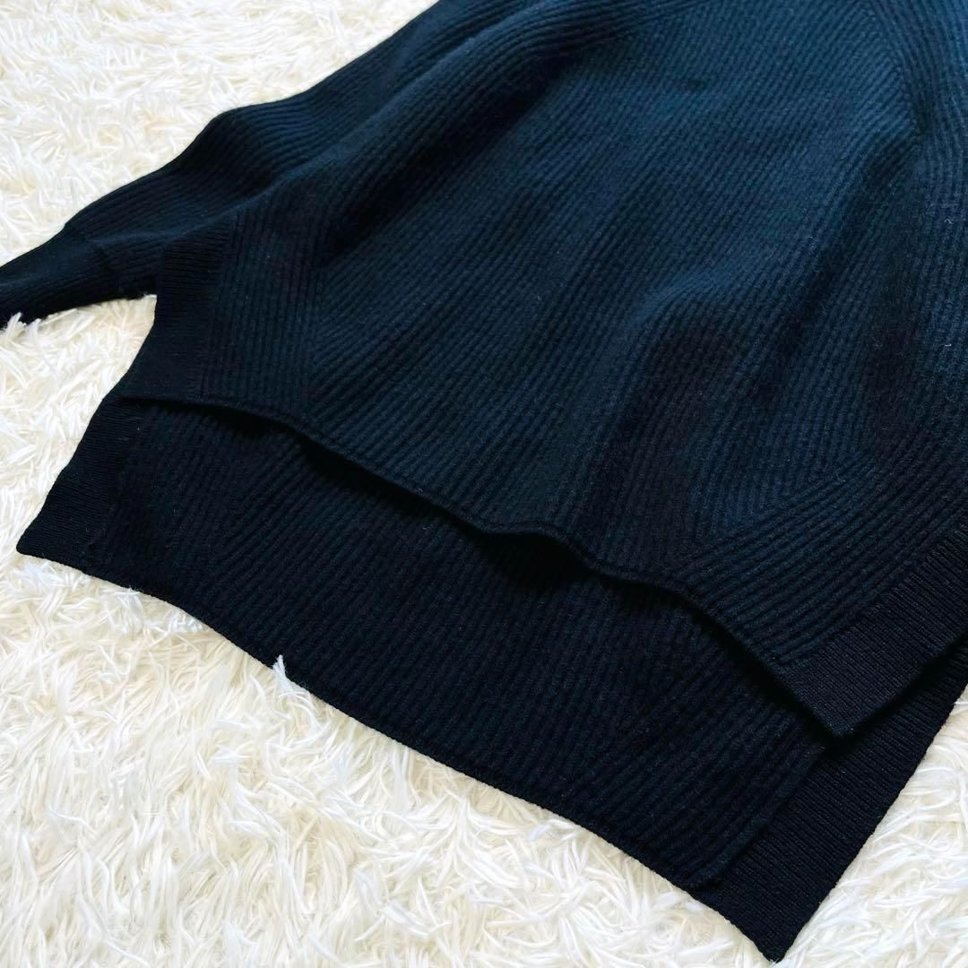 美品 DRAWER ドゥロワー 9G 畦編み クルーネック ニット セーター