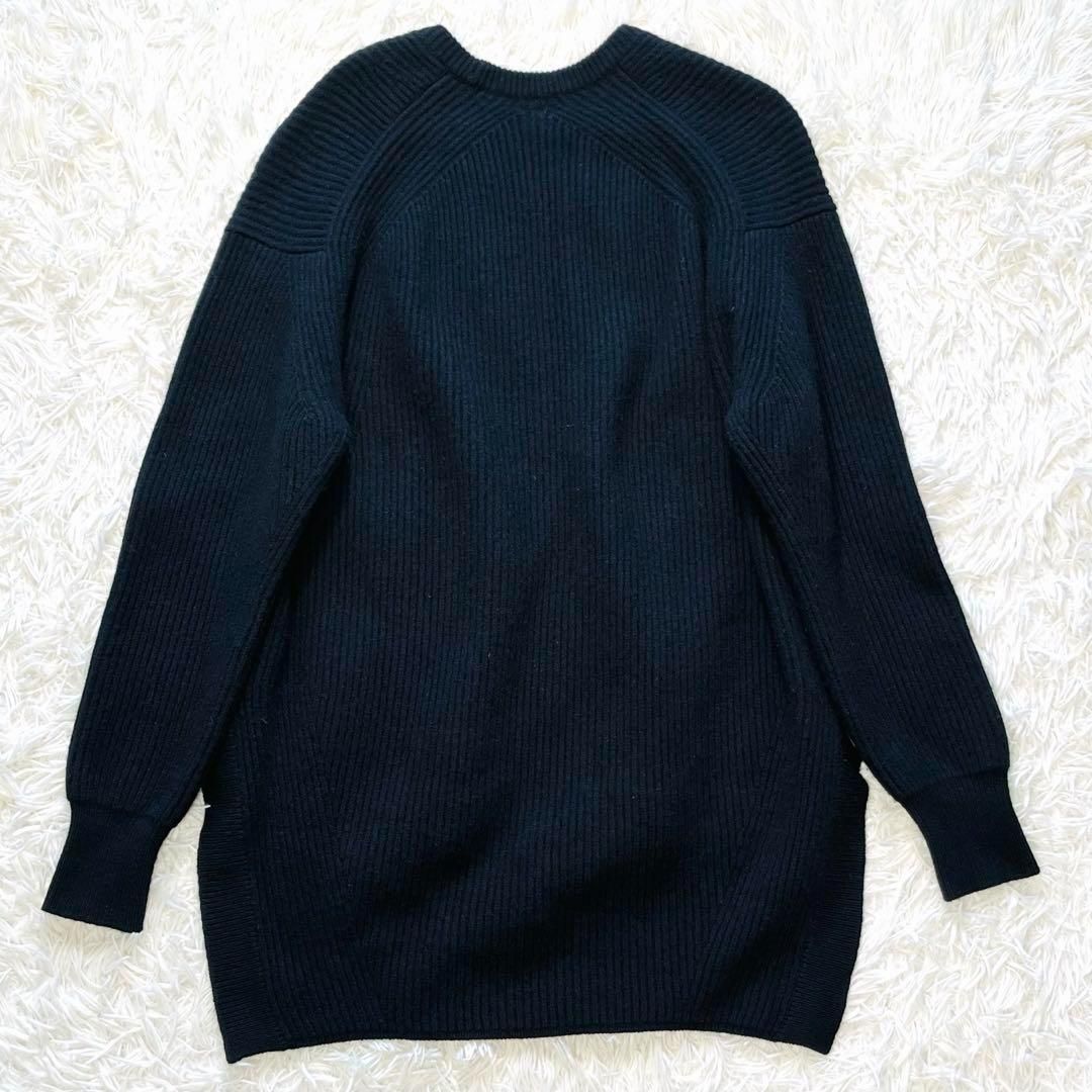 美品 DRAWER ドゥロワー 9G 畦編み クルーネック ニット セーター