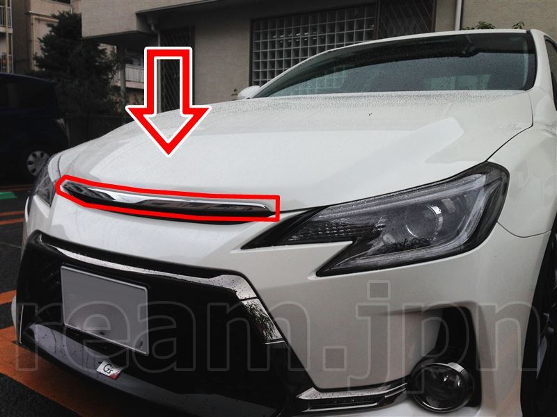 新品 トヨタ純正 130 133 135 マークX ボンネットモール メッキモール