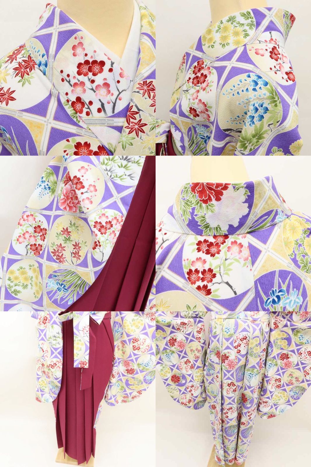 ✾まめ藤✾ 女性用 もレトロも個性も よくばりさんの晴れ姿 卒業袴２点セット D-65