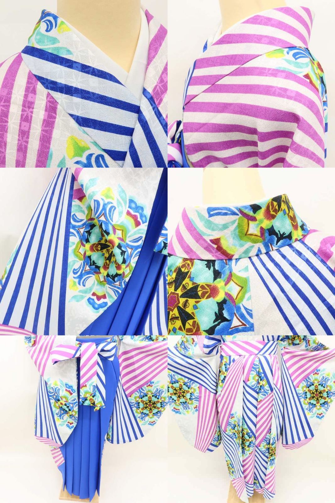 ✾まめ藤✾ 女性用 驚きを秘めて爽やかに映える 卒業袴２点セット D-66