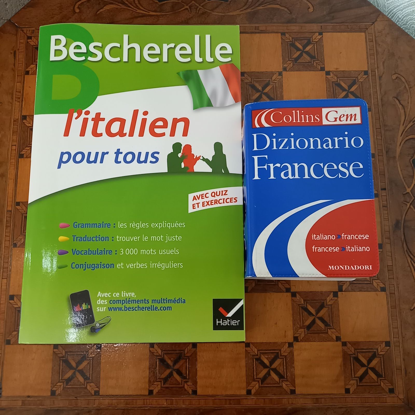 古書 フランス語 洋書 フランス語からイタリア語を学ぶ本 ２冊セット
