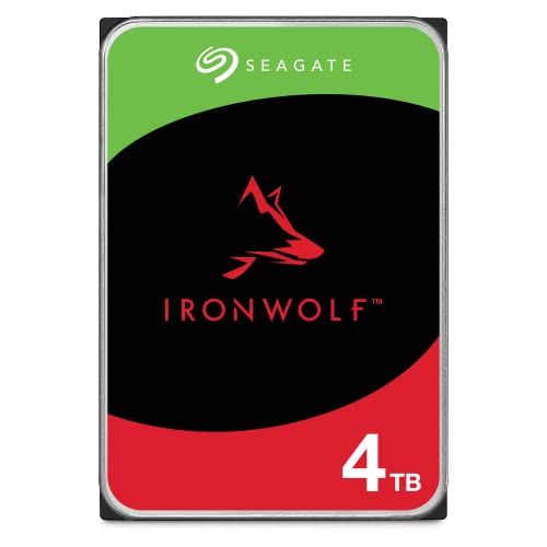 整備済み品 Seagate シーゲイト IronWolf 4 TB 3.5インチ NAS用 HDD CMR SATA 6 Gbps 5400 RPM
