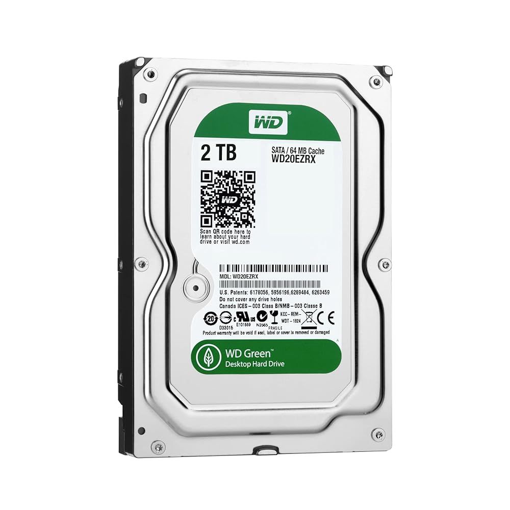 WD green HDD 3TB ×2個 内蔵型ハードディスクドライブ 整備済み品】 WD HDD 内蔵ハードディスク 3.5インチ 2TB Green