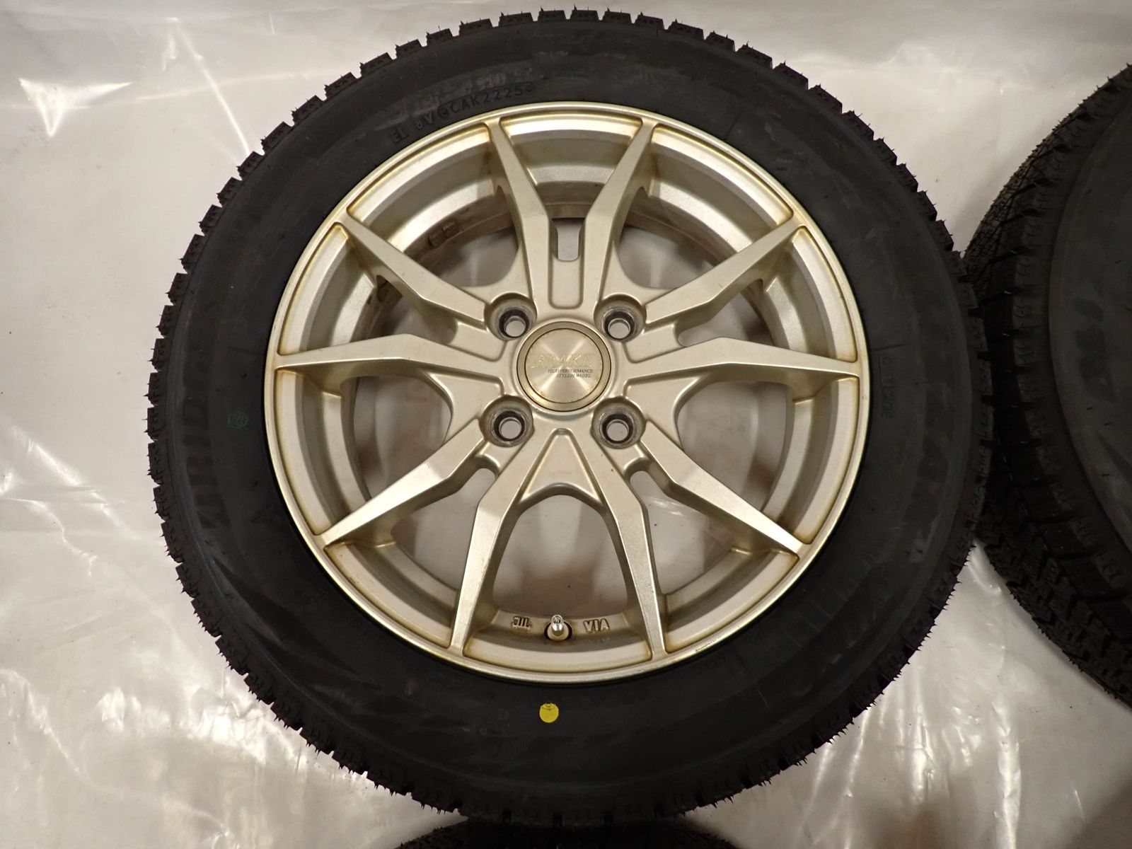  冬 製 4本SET 会社宛 155 65 R 14 4 5 J 75 Q ブリヂストン ブリザック VRX 2 アルミ N BOX フ ワゴン ムーヴ NO D 6961 14インチ タイヤ ホイールセット