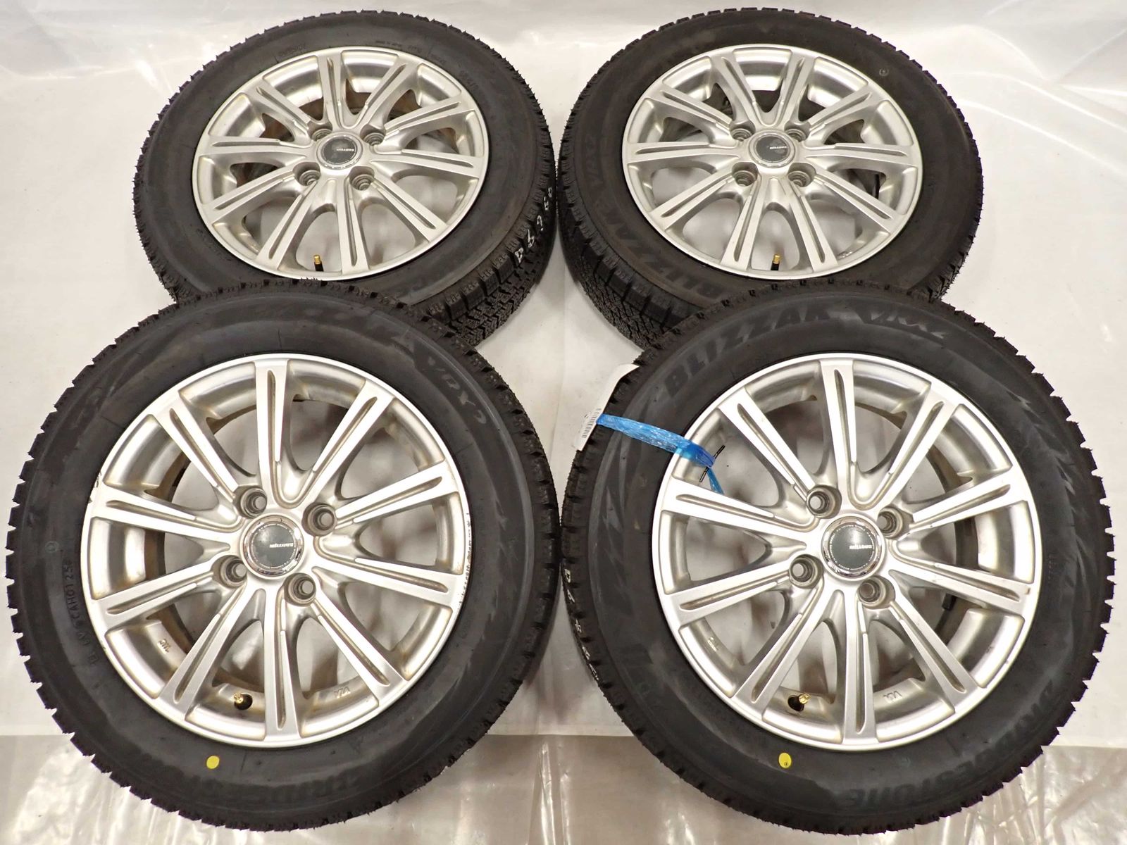  冬 製 4本SET 会社宛 155 65 R 14 4 5 J 75 Q ブリヂストン ブリザック VRX 2 アルミ N BOX フ ワゴン ムーヴ NO D 6960 14インチ タイヤ ホイールセット